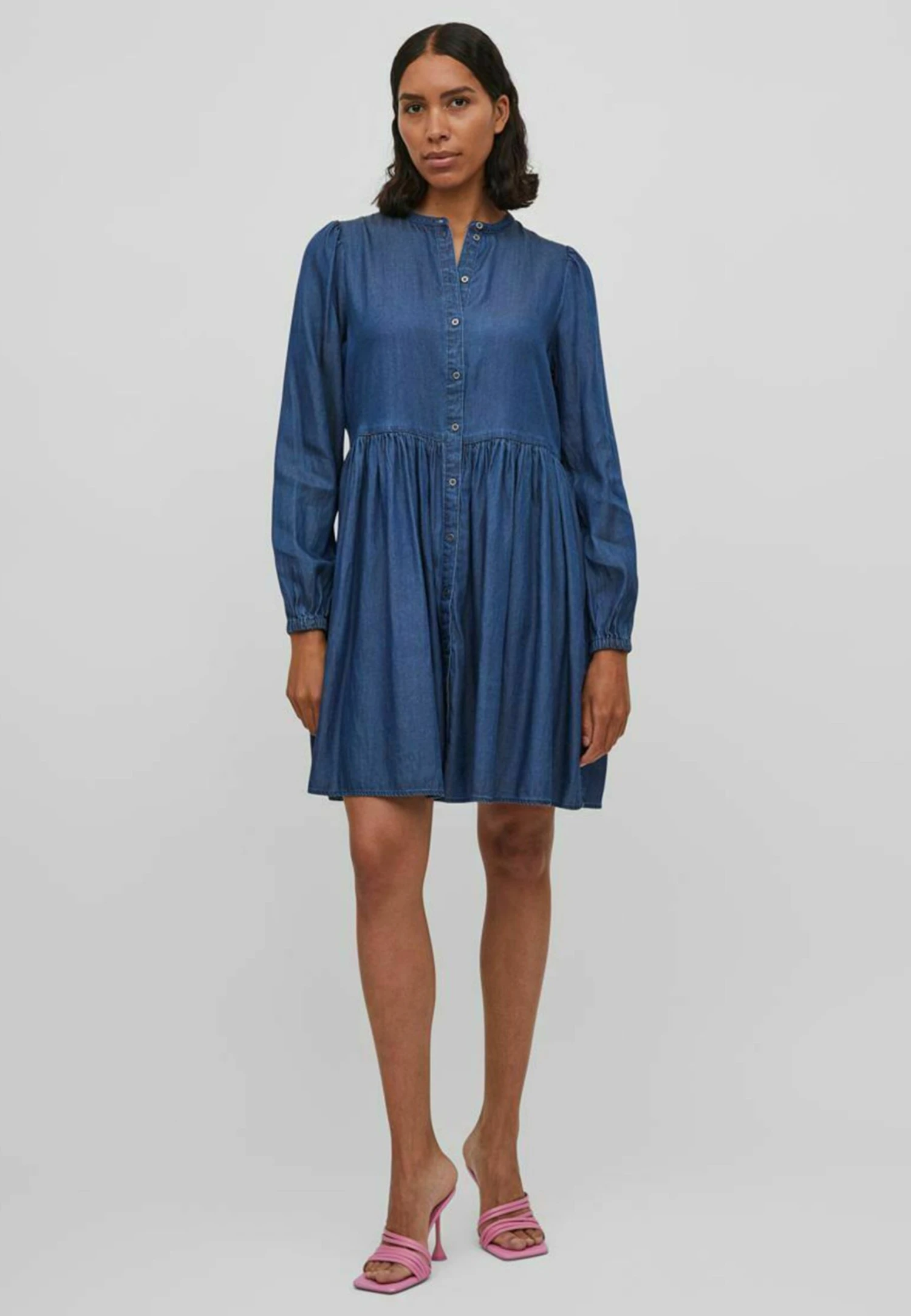 Vila Spijkerjurk - Dark Blue Denim 4 Vila Spijkerjurk - Dark Blue Denim - Afbeelding 2