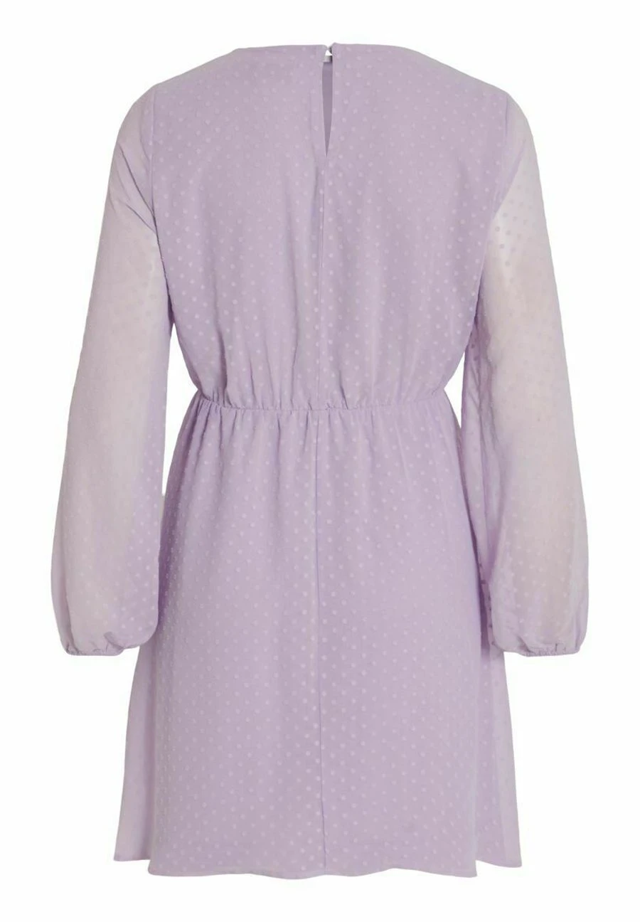Vila Mit Langen Ärmeln Gepunktetes - Jurk - Pastel Lilac 8 Vila Mit Langen Ärmeln Gepunktetes - Jurk - Pastel Lilac - Afbeelding 6