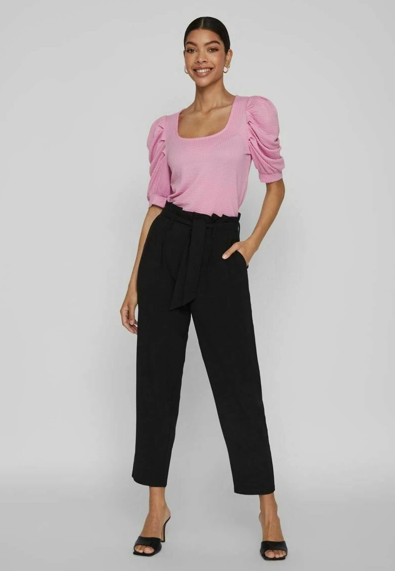 Vila Mit Kurzen Ärmeln Detailreiches - T-Shirt Print - Begonia Pink 4 Vila Mit Kurzen Ärmeln Detailreiches - T-Shirt Print - Begonia Pink - Afbeelding 2