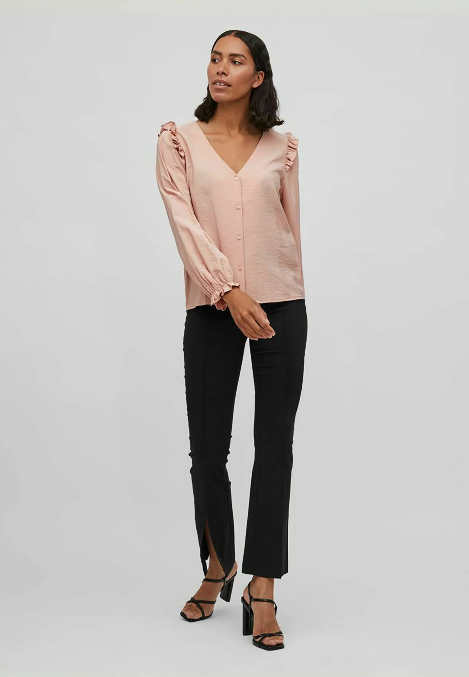Vila Vikilly V Neck - Blouse - Misty Rose 4 Vila Vikilly V Neck - Blouse - Misty Rose - Afbeelding 2