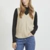 Vila Viril V-Neck- Top - Natural Melange -Vila c4697e7c58d64310935d71a729b18f82