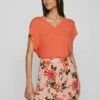 Vila Kurzärmeliges - T-Shirt Basic - Tigerlily -Vila c629f7312cc242bcbed0c2c8267a67d9