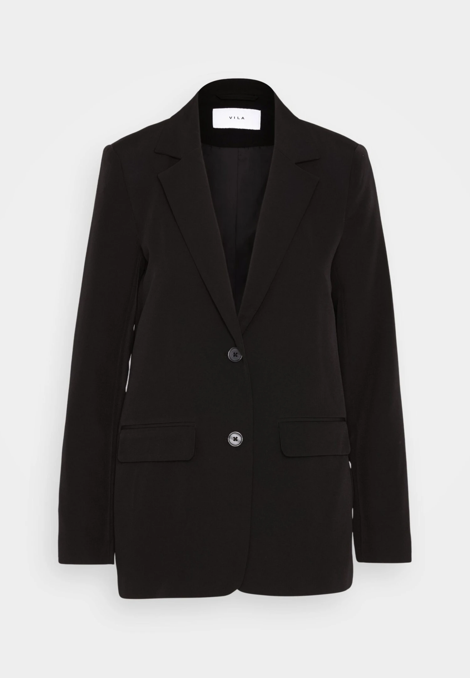 Vila Vikamma Noos - Halflange Jas - Black 7 Vila Vikamma Noos - Halflange Jas - Black - Afbeelding 5