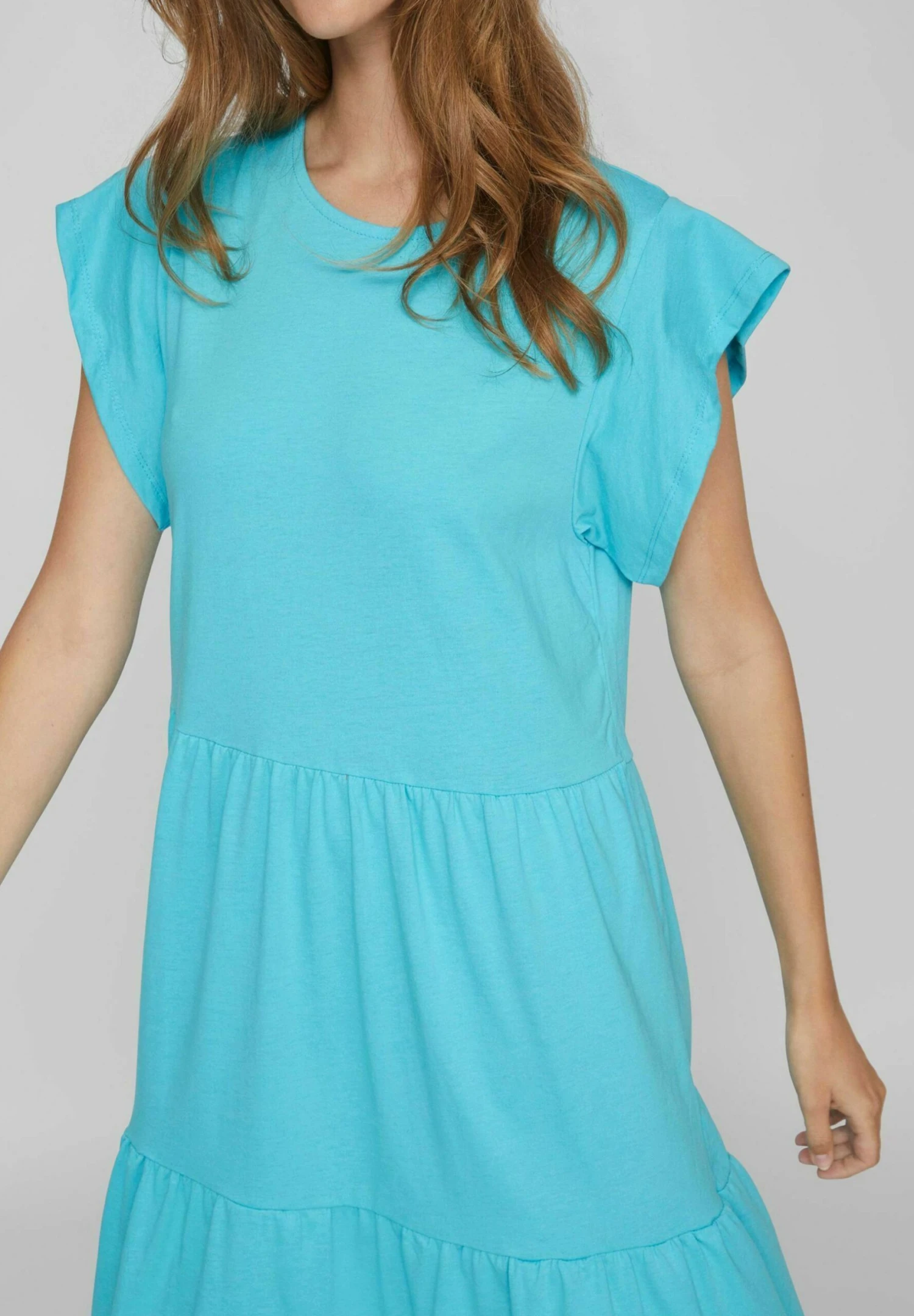 Vila Midi Kurzärmeliges - Jerseyjurk - Capri 7 Vila Midi Kurzärmeliges - Jerseyjurk - Capri - Afbeelding 5