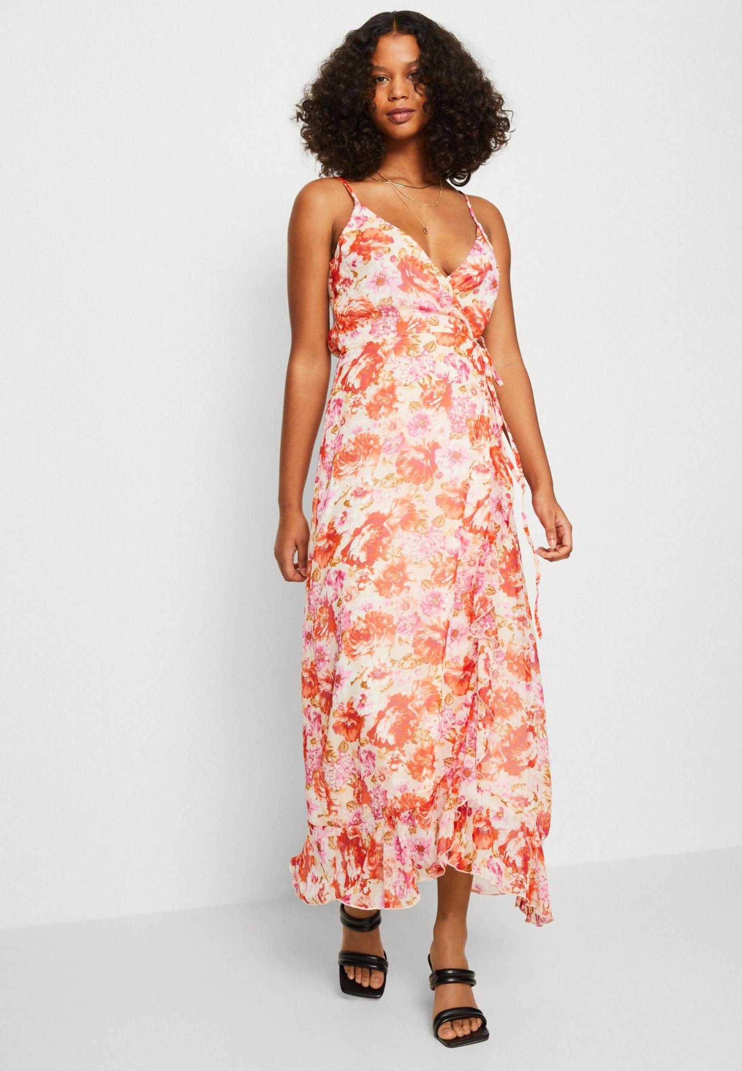 Vila Vigilla Singlet Wrap Ankle Dress - Maxi-Jurk - Birch/Meg 6 Vila Vigilla Singlet Wrap Ankle Dress - Maxi-Jurk - Birch/Meg - Afbeelding 4