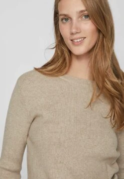 Vila Langärmeliger - Trui - Natural Melange -Vila c87b54b9d55b4c528c86dfb09b233550