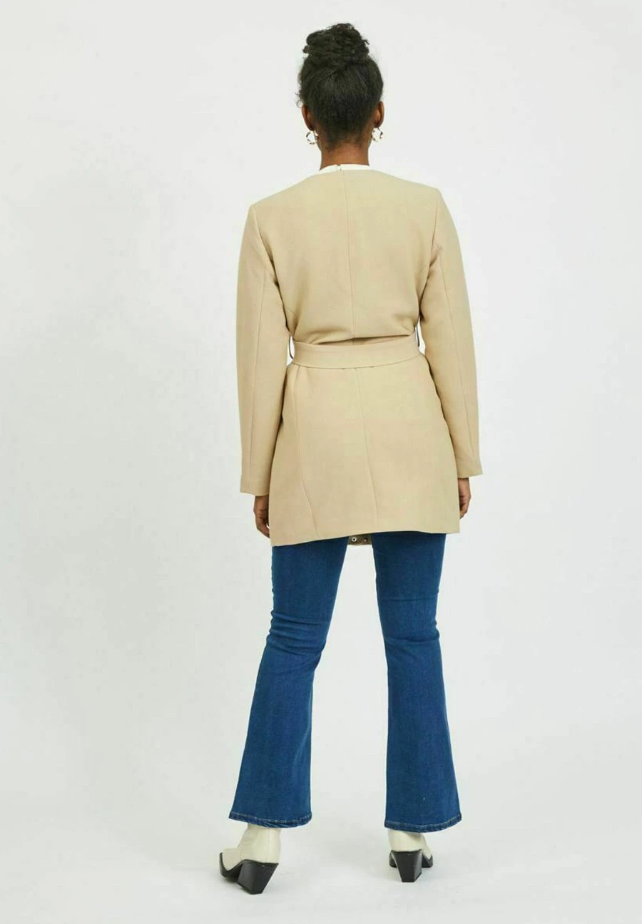 Vila Halflange Jas - Beige 5 Vila Halflange Jas - Beige - Afbeelding 3