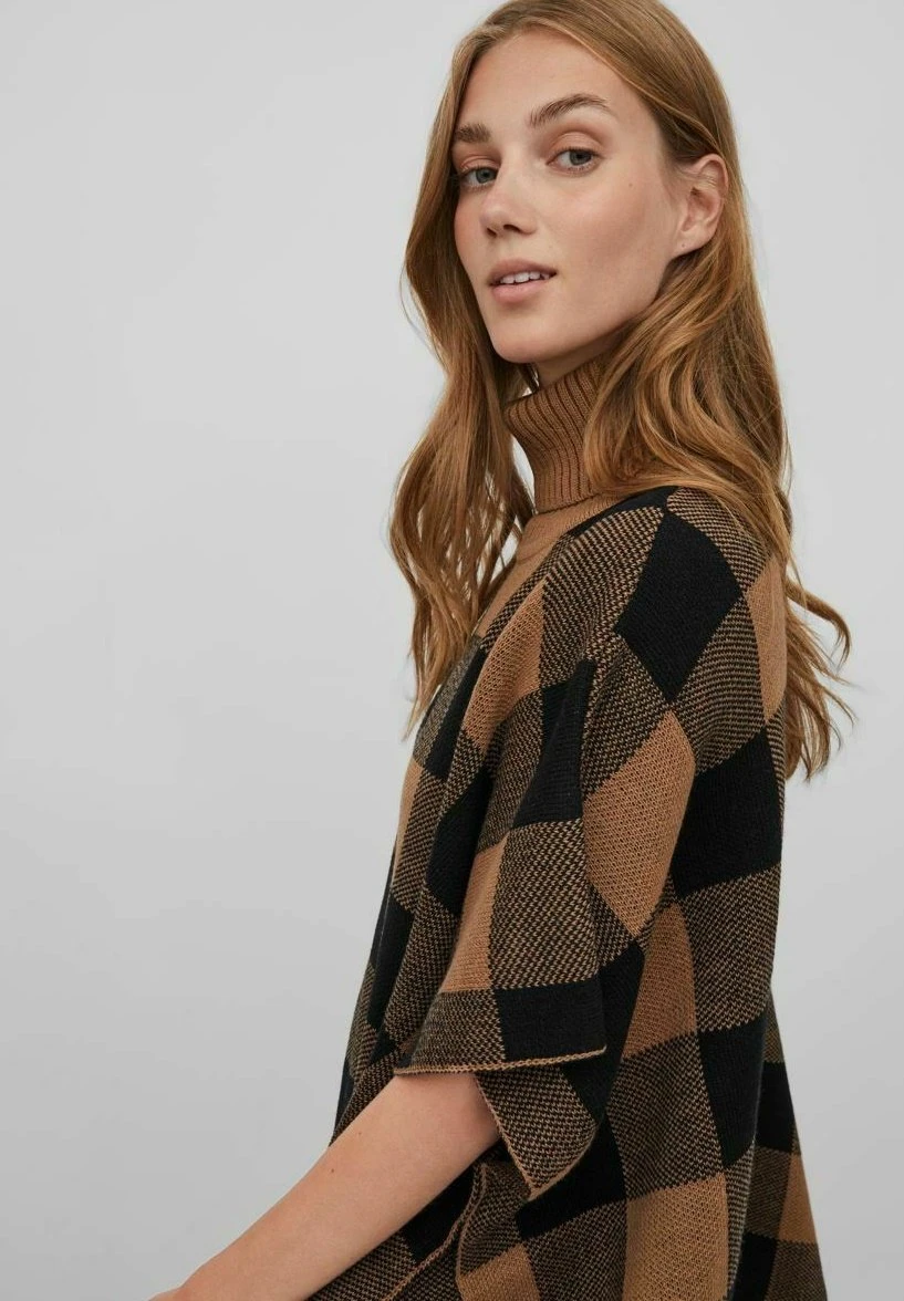 Vila High Neck Karo - Poncho - Toasted Coconut 6 Vila High Neck Karo - Poncho - Toasted Coconut - Afbeelding 4