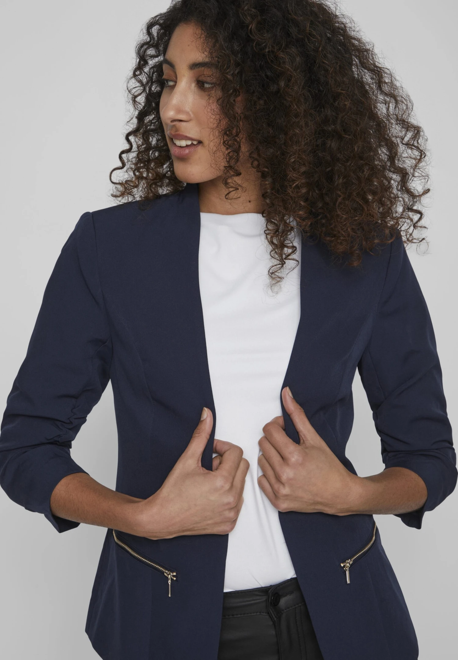 Vila Vijoy- Blazer - Navy 6 Vila Vijoy- Blazer - Navy - Afbeelding 4
