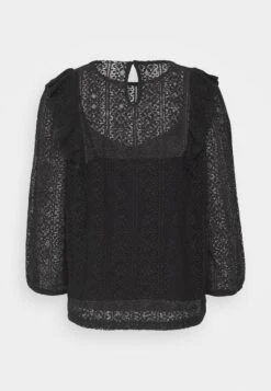 Vila Vinesa Ruffle- Blouse - Black -Vila ce501b1d99854675becd848195a6d6d3