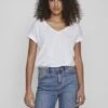 Vila Vidreamers V Neck - T-Shirt Basic - Optical Snow