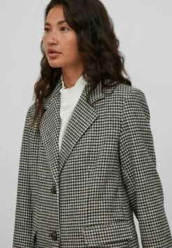 Vila Hahnentrittmuster - Mantel - Birch -Vila d25b259841de48469fa0d81db6692230