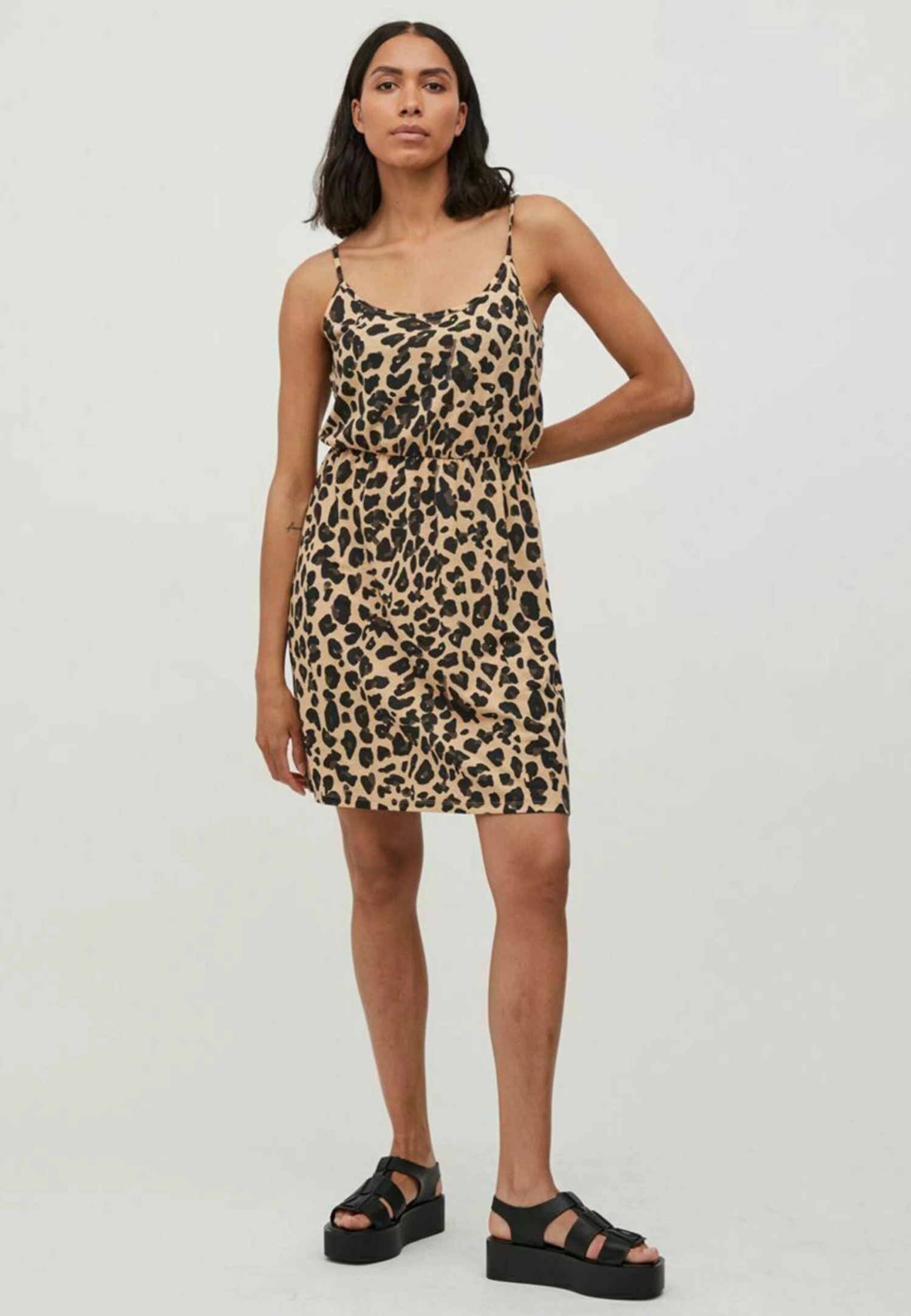 Vila Träger - Jurk - Beige/ Mottled Beige 3 Vila Träger - Jurk - Beige/ Mottled Beige