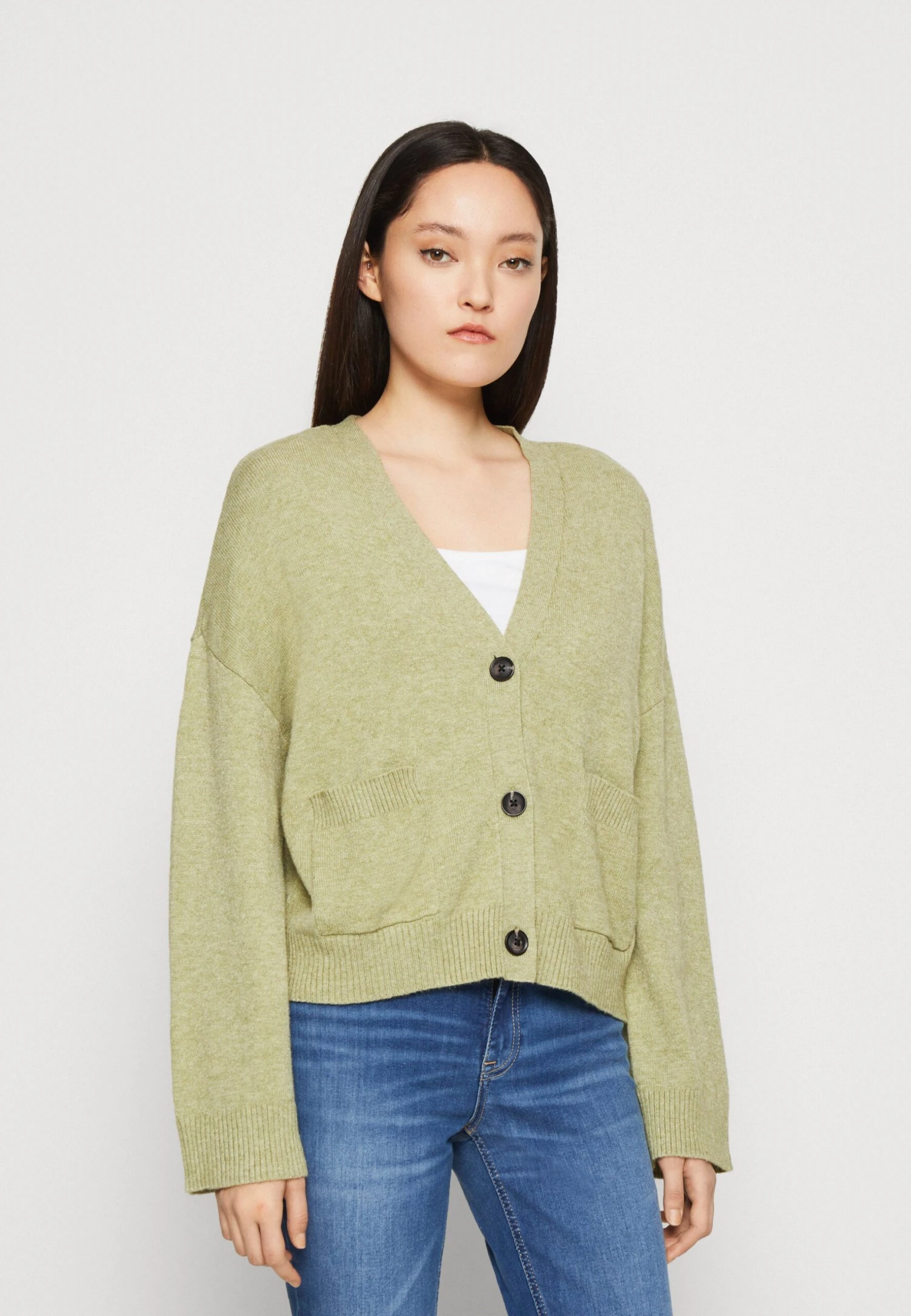 Vila Viril Cardigan - Vest - Calliste Green Melange 3 Vila Viril Cardigan - Vest - Calliste Green Melange