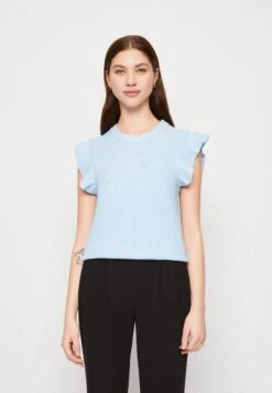 Vila Viril Flounce - Noos - T-Shirt Print - Kentucky Blue Melange