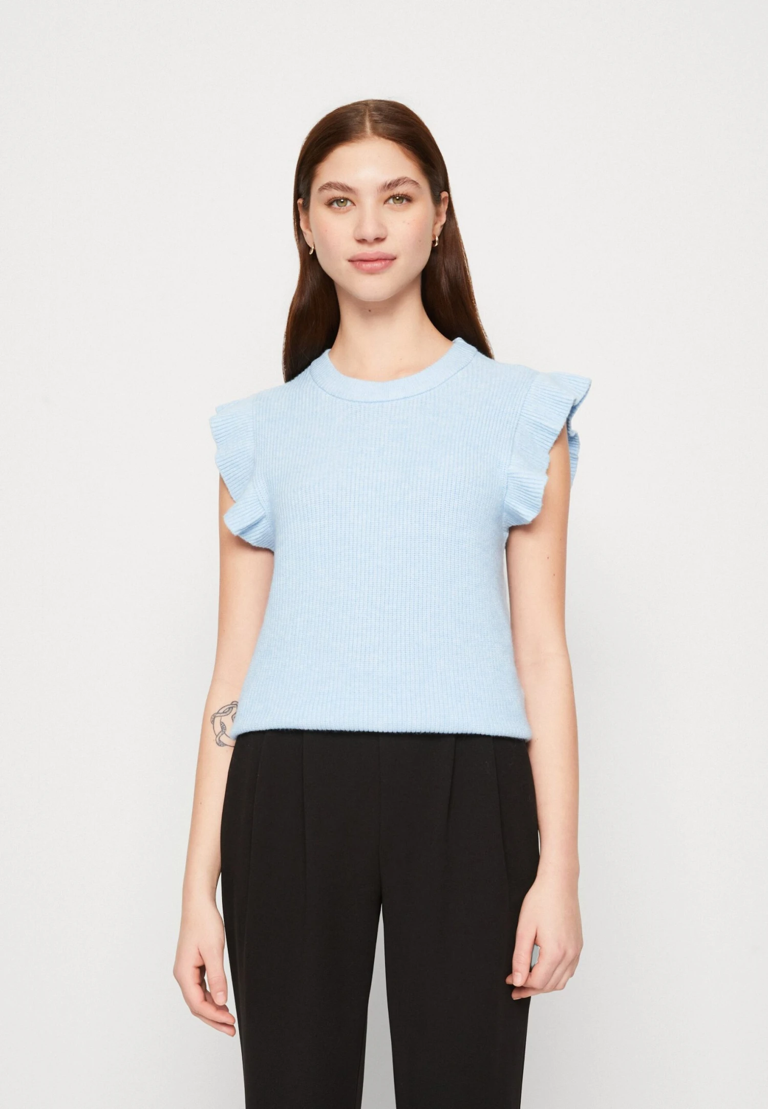 Vila Viril Flounce - Noos - T-Shirt Print - Kentucky Blue Melange 3 Vila Viril Flounce - Noos - T-Shirt Print - Kentucky Blue Melange