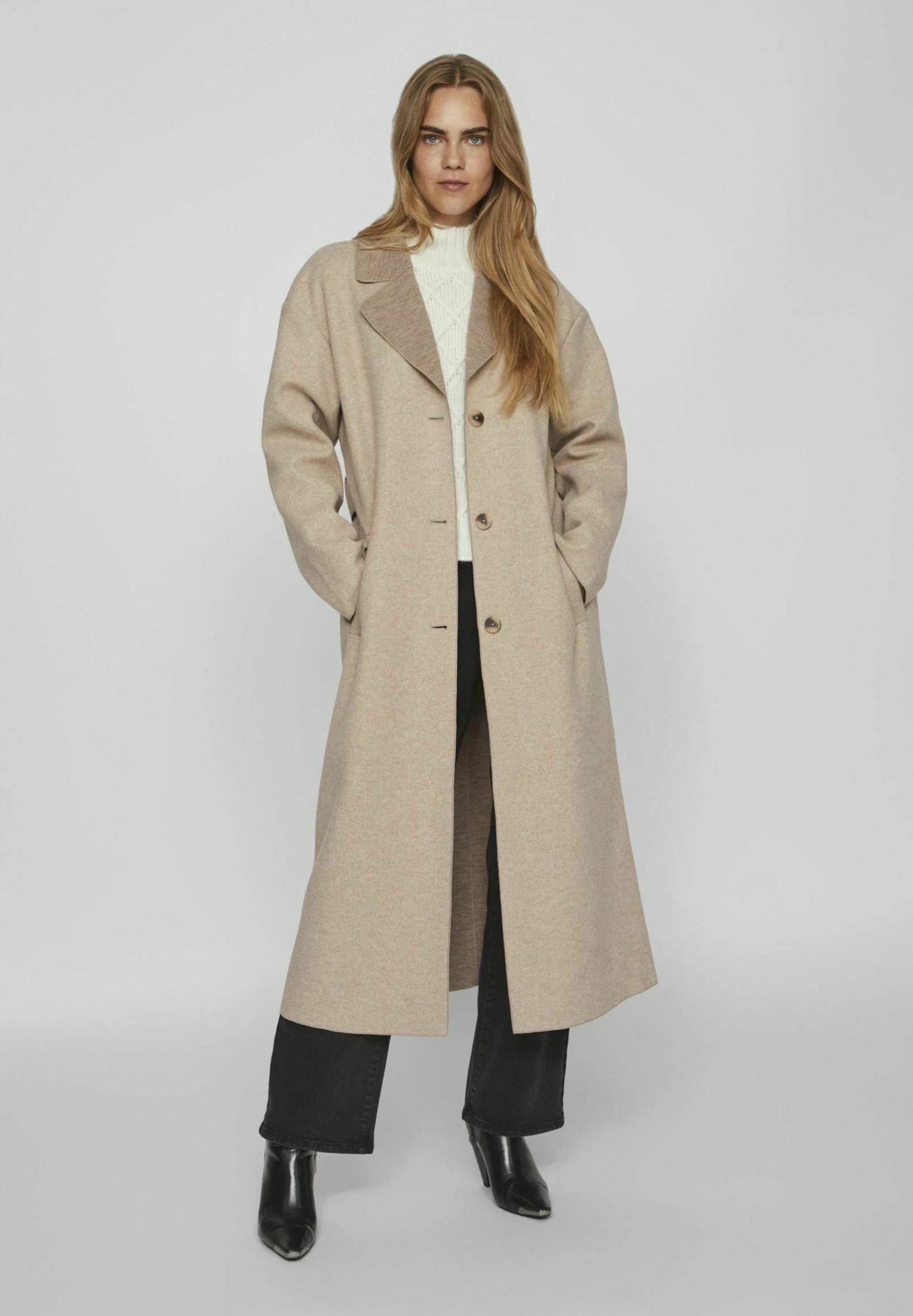 Vila Gebundener Longline - Trenchcoat - Brown Lentil 3 Vila Gebundener Longline - Trenchcoat - Brown Lentil