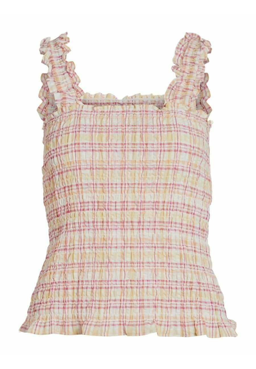 Vila Gesmoktes Ärmelloses - Blouse - Cloud Dancer 7 Vila Gesmoktes Ärmelloses - Blouse - Cloud Dancer - Afbeelding 5