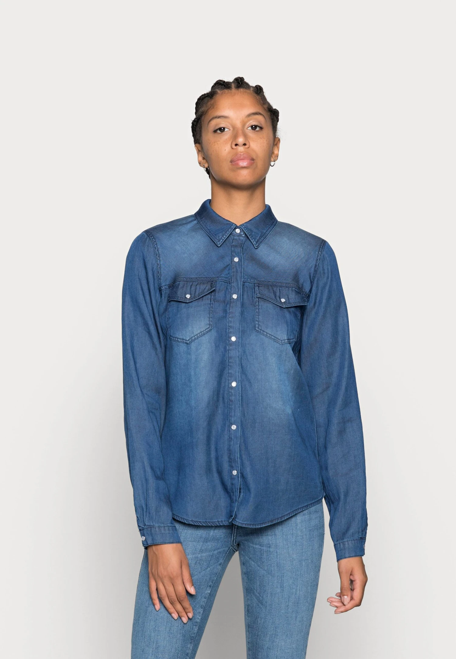 Vila Vibista/Su-Noos - Overhemdblouse - Blue Denim 3 Vila Vibista/Su-Noos - Overhemdblouse - Blue Denim