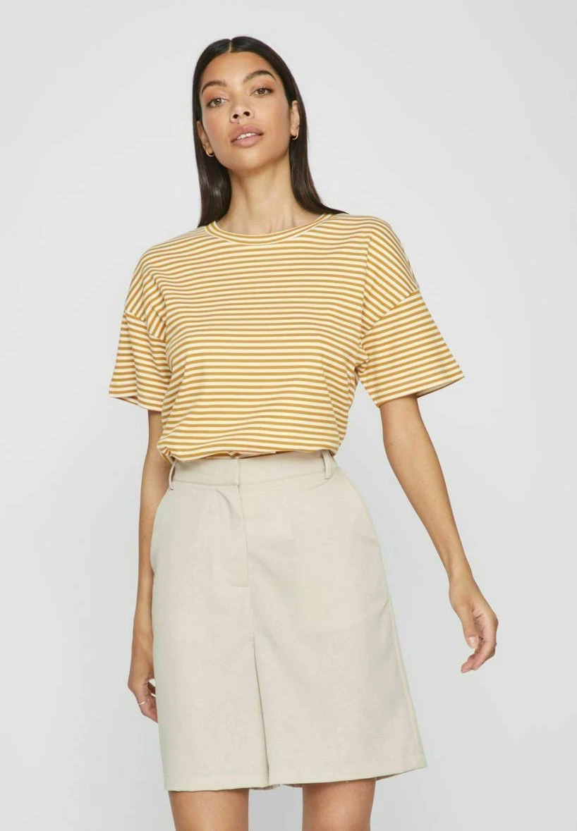 Vila Mit Kurzen Ärmeln Gestreiftes - T-Shirt Print - Arrowwood 3 Vila Mit Kurzen Ärmeln Gestreiftes - T-Shirt Print - Arrowwood