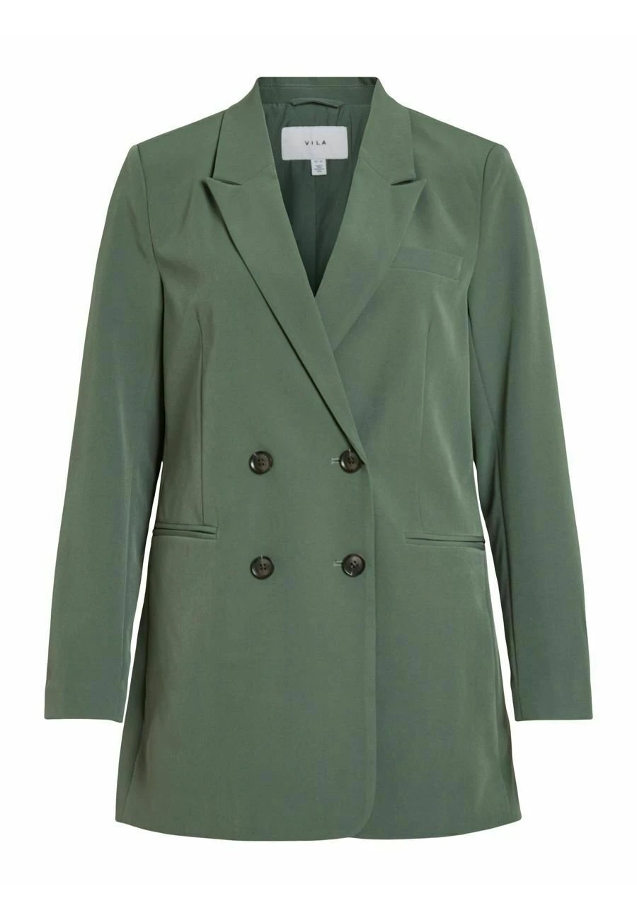 Vila Langer - Halflange Jas - Duck Green 8 Vila Langer - Halflange Jas - Duck Green - Afbeelding 6