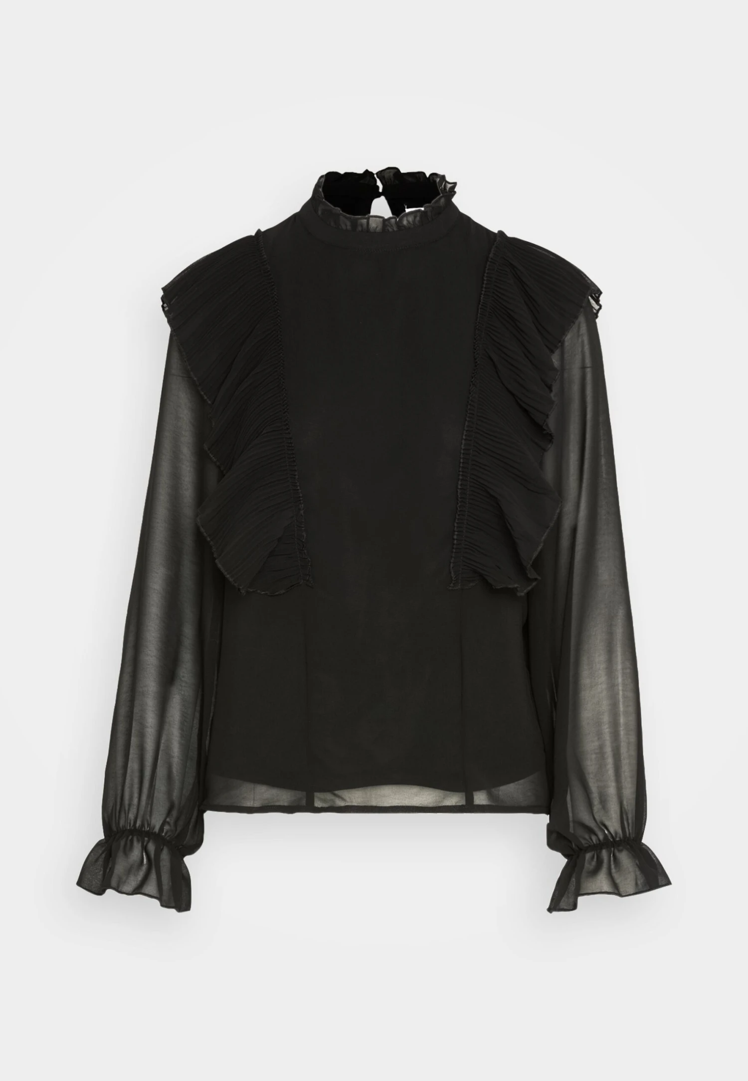 Vila Vichica Ruffle - Blouse - Black 7 Vila Vichica Ruffle - Blouse - Black - Afbeelding 5