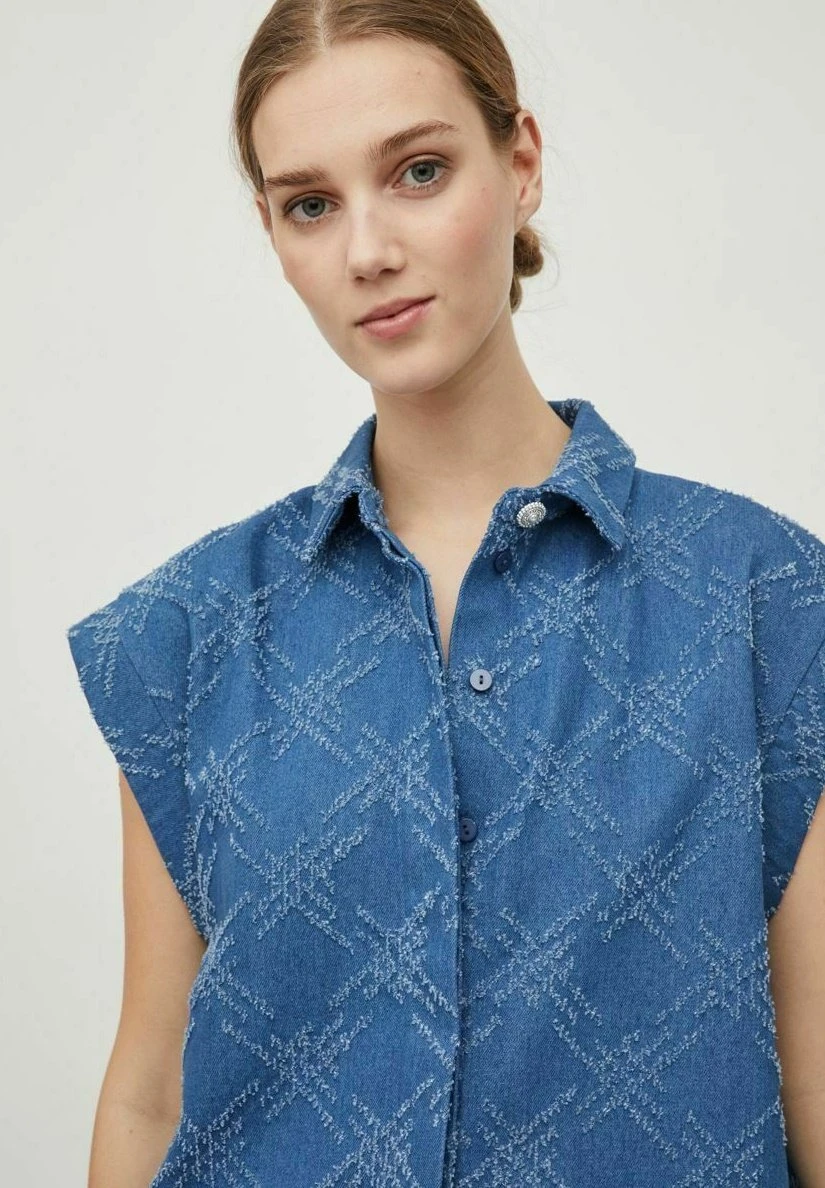 Vila Gemusterte - Bodywarmer - Medium Blue Denim 7 Vila Gemusterte - Bodywarmer - Medium Blue Denim - Afbeelding 5