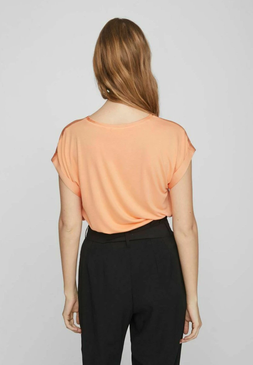 Vila Mit Kurzen Ärmeln Glänzendes - Blouse - Apricot Wash 5 Vila Mit Kurzen Ärmeln Glänzendes - Blouse - Apricot Wash - Afbeelding 3