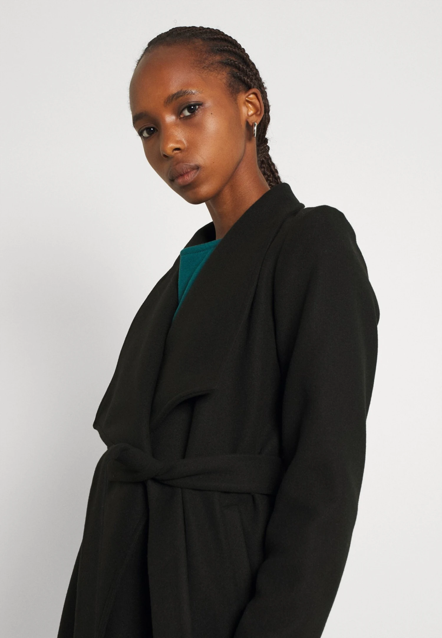 Vila Vicooley Collar Belt Noos - Halflange Jas - Black 6 Vila Vicooley Collar Belt Noos - Halflange Jas - Black - Afbeelding 4