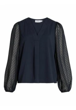 Vila Mit V Ausschnitt Langärmeliges - Blouse - Navy Blazer 14 Vila Mit V Ausschnitt Langärmeliges - Blouse - Navy Blazer -Vila e16cf703287f43deb9fdbf135905ea87