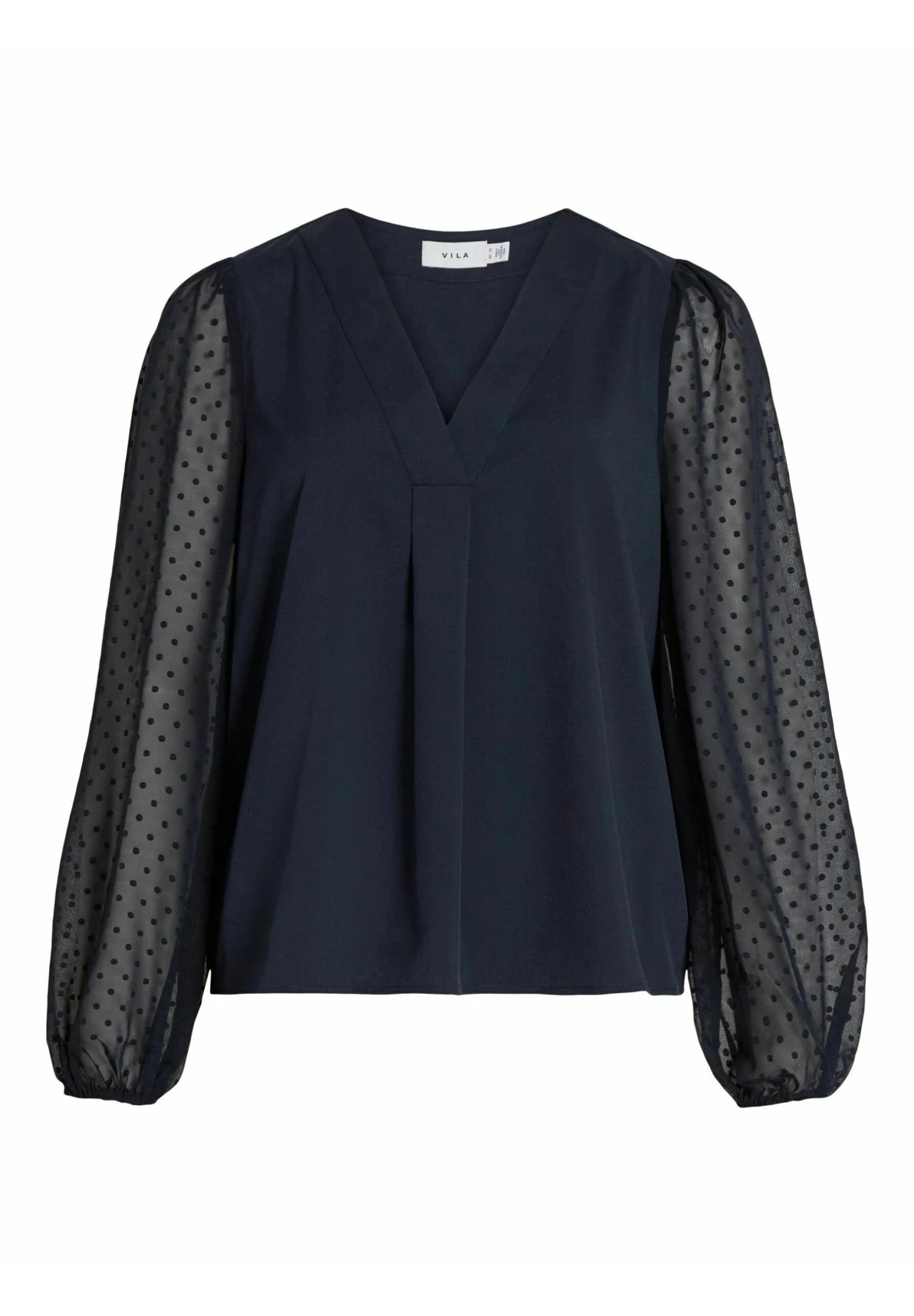 Vila Mit V Ausschnitt Langärmeliges - Blouse - Navy Blazer 8 Vila Mit V Ausschnitt Langärmeliges - Blouse - Navy Blazer - Afbeelding 6