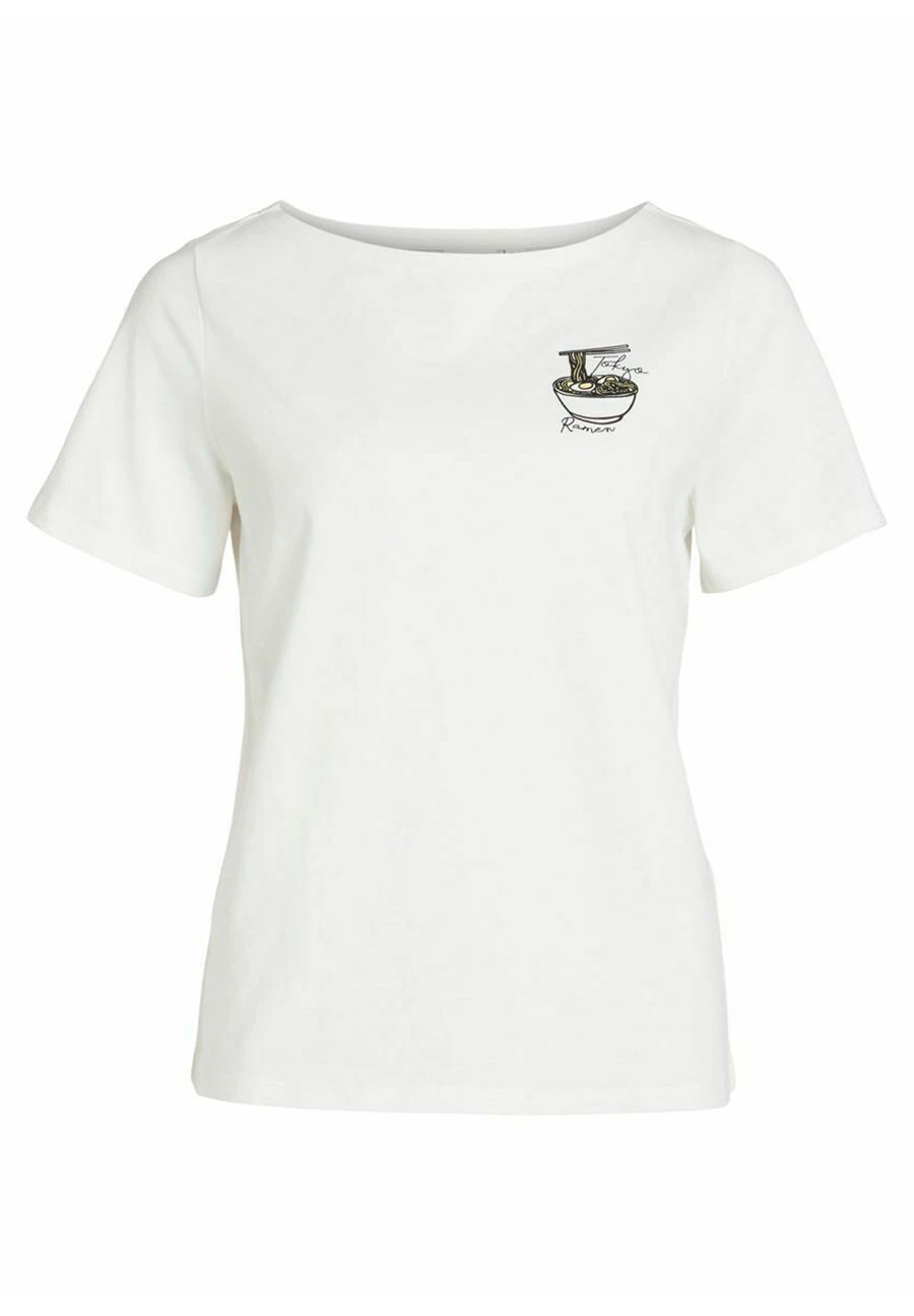 Vila Mit Kurzen Ärmeln Print - T-Shirt Print - Cloud Dancer 8 Vila Mit Kurzen Ärmeln Print - T-Shirt Print - Cloud Dancer - Afbeelding 6