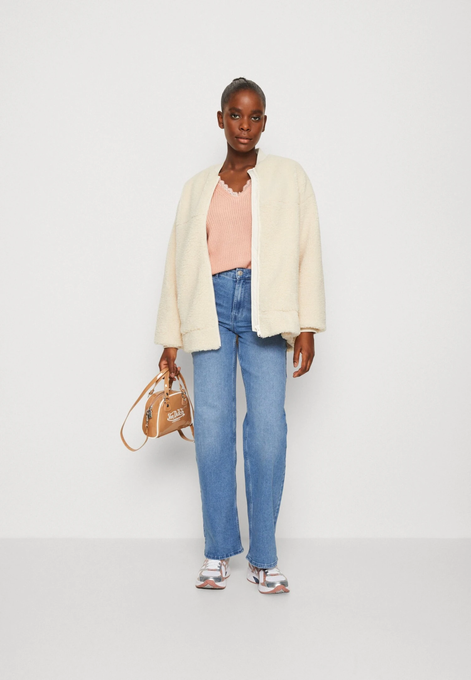 Vila Vioa V Neck - Trui - Coral Cloud 4 Vila Vioa V Neck - Trui - Coral Cloud - Afbeelding 2