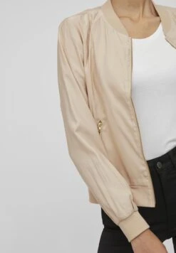 Vila Reissverschluss - Bomberjacks - Beige -Vila e6f0d302bf114e989c887c09493bfa99