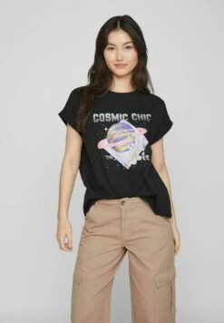 Vila Print- T-Shirt Print - Black