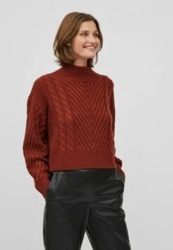 Vila High Neck - Trui - Fired Brick