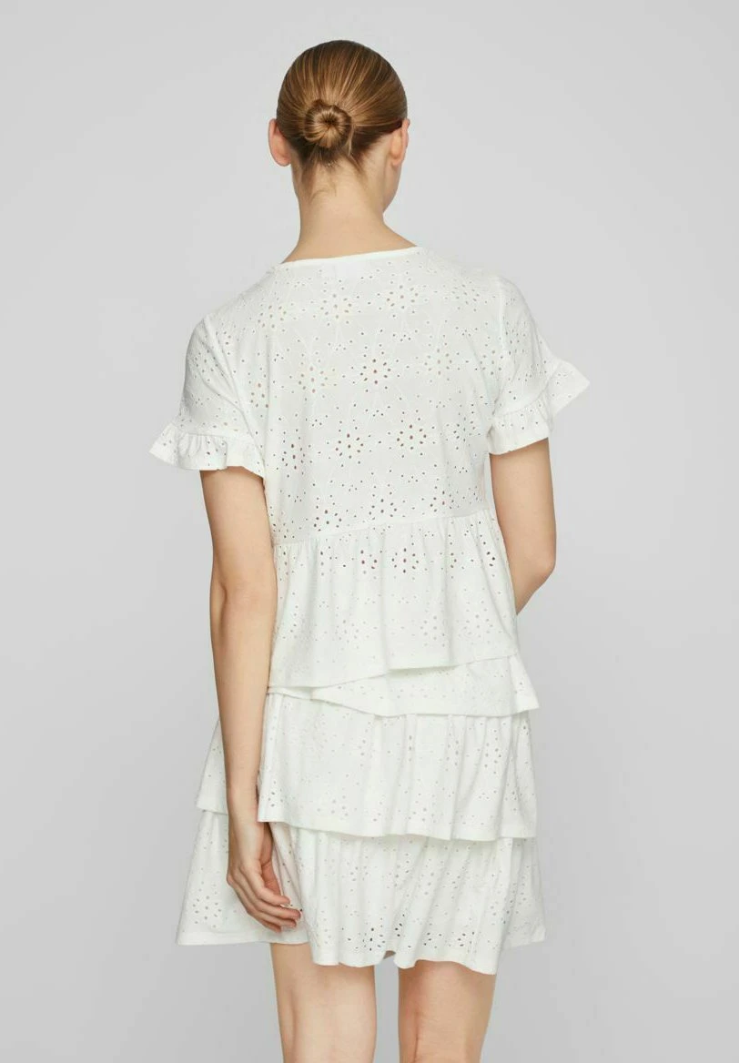 Vila Mit Kurzen Ärmeln Schösschen - T-Shirt Basic - Cloud Dancer 5 Vila Mit Kurzen Ärmeln Schösschen - T-Shirt Basic - Cloud Dancer - Afbeelding 3