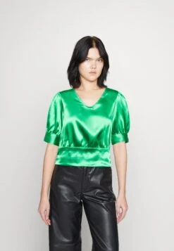 Vila Vijeckel V Neck Short - T-Shirt Print - Green