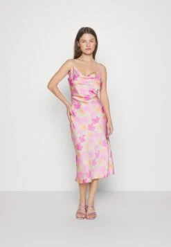 Vienna Ravenna Back Detail Midi Dres/Ptt - Cocktailjurk - Powder Pinkaop:Pastel Flowers