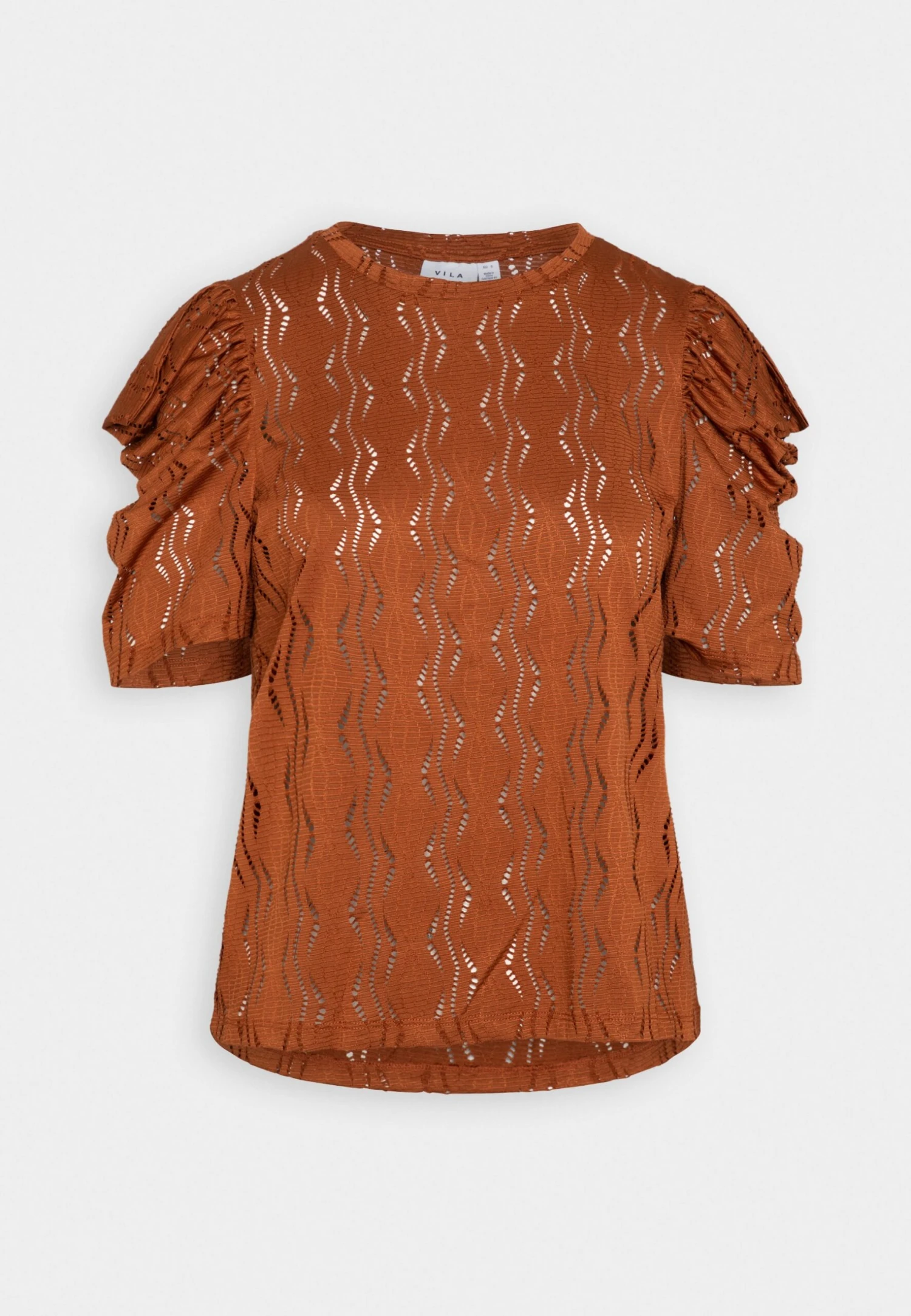 Vila Viflora - T-Shirt Print - Caramel Café 3 Vila Viflora - T-Shirt Print - Caramel Café