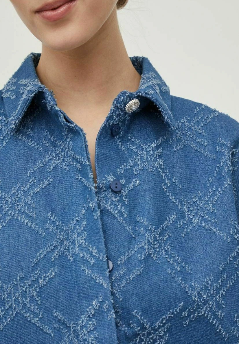 Vila Gemusterte - Bodywarmer - Medium Blue Denim 6 Vila Gemusterte - Bodywarmer - Medium Blue Denim - Afbeelding 4