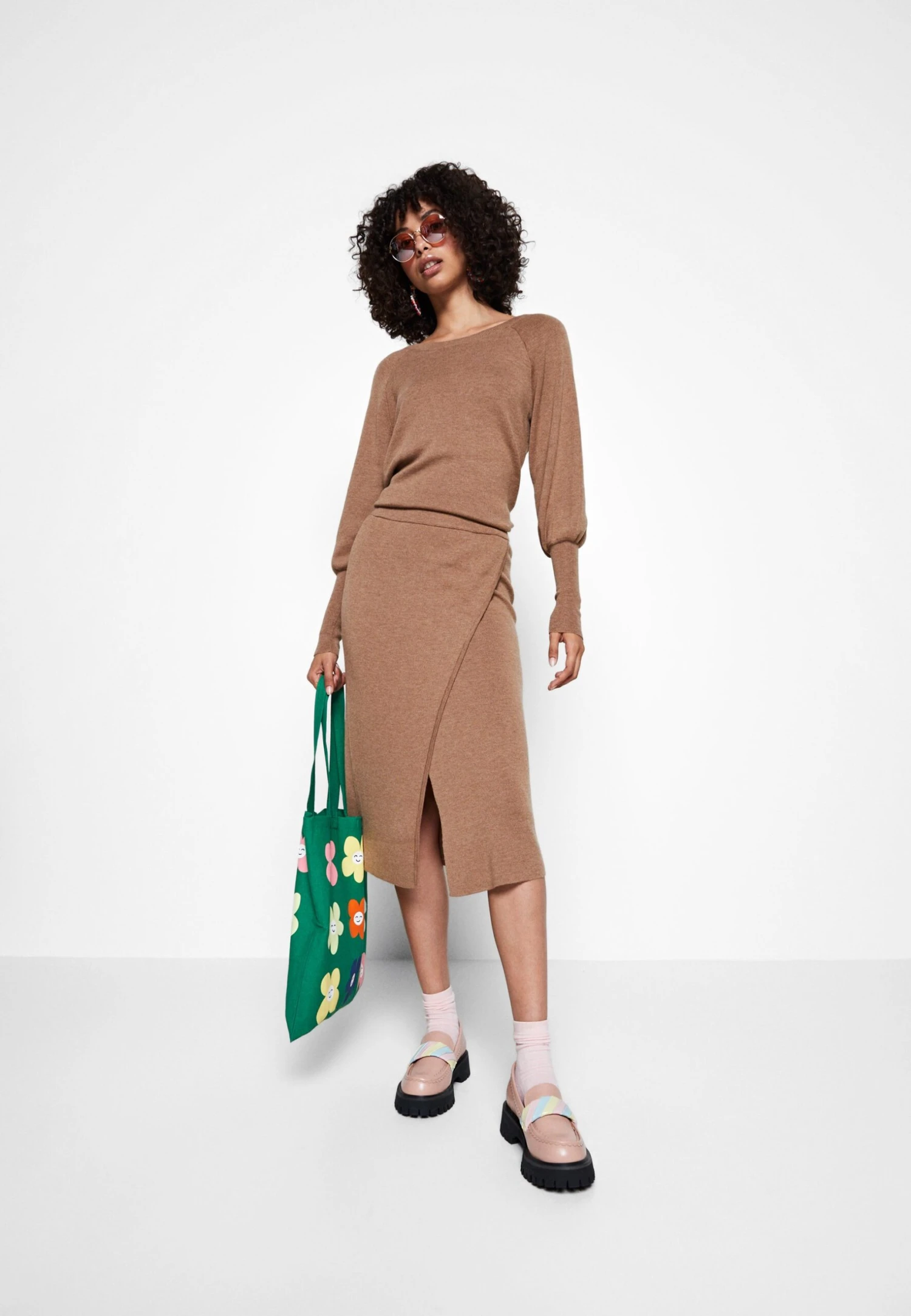 Vila Vimarla O Neck - Trui - Toasted Coconut Melange 4 Vila Vimarla O Neck - Trui - Toasted Coconut Melange - Afbeelding 2