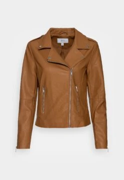 Vila Vicara Jacket - Imitatieleren Jas - Toasted Coconut