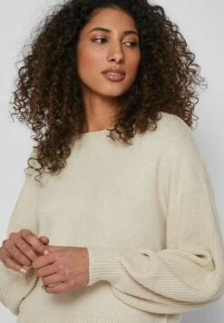 Vila Ballonärmel - Trui - Super Light Natural Melan 11 Vila Ballonärmel - Trui - Super Light Natural Melan -Vila efa6ff8b9e8e4b3eb25c8e8a954c4126