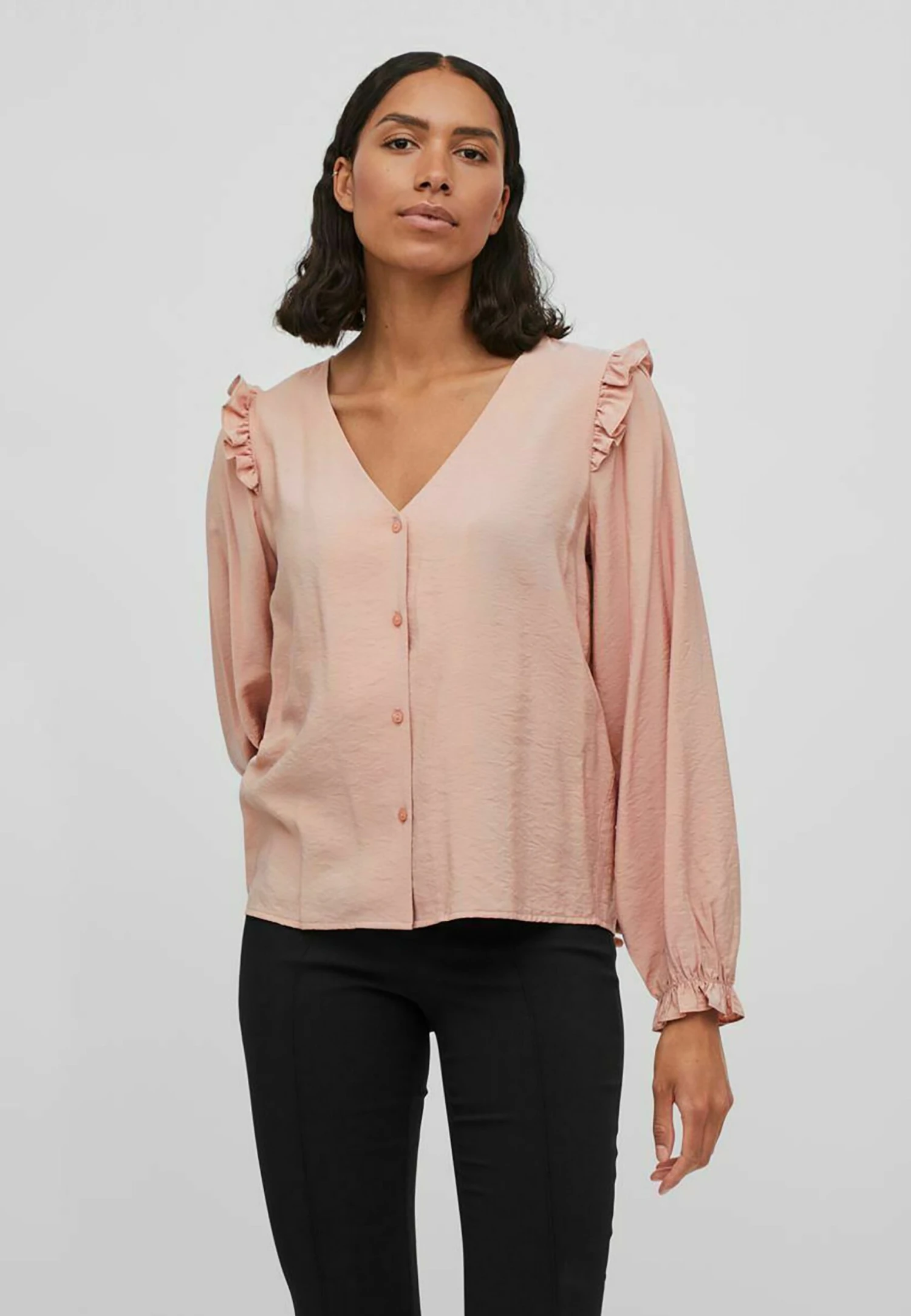 Vila Vikilly V Neck - Blouse - Misty Rose 3 Vila Vikilly V Neck - Blouse - Misty Rose