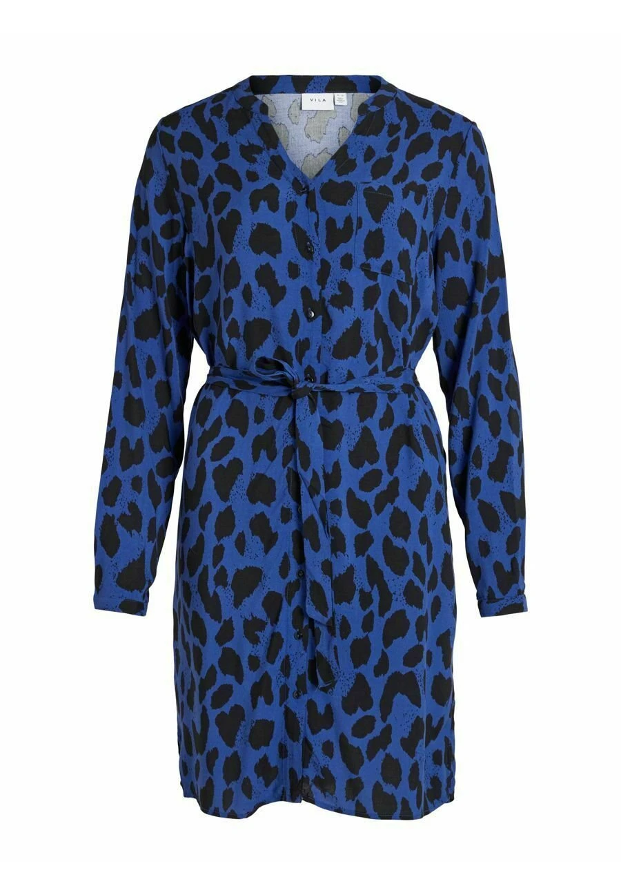 Vila Taillengürtel- Blousejurk - Mazarine Blue 3 Vila Taillengürtel- Blousejurk - Mazarine Blue