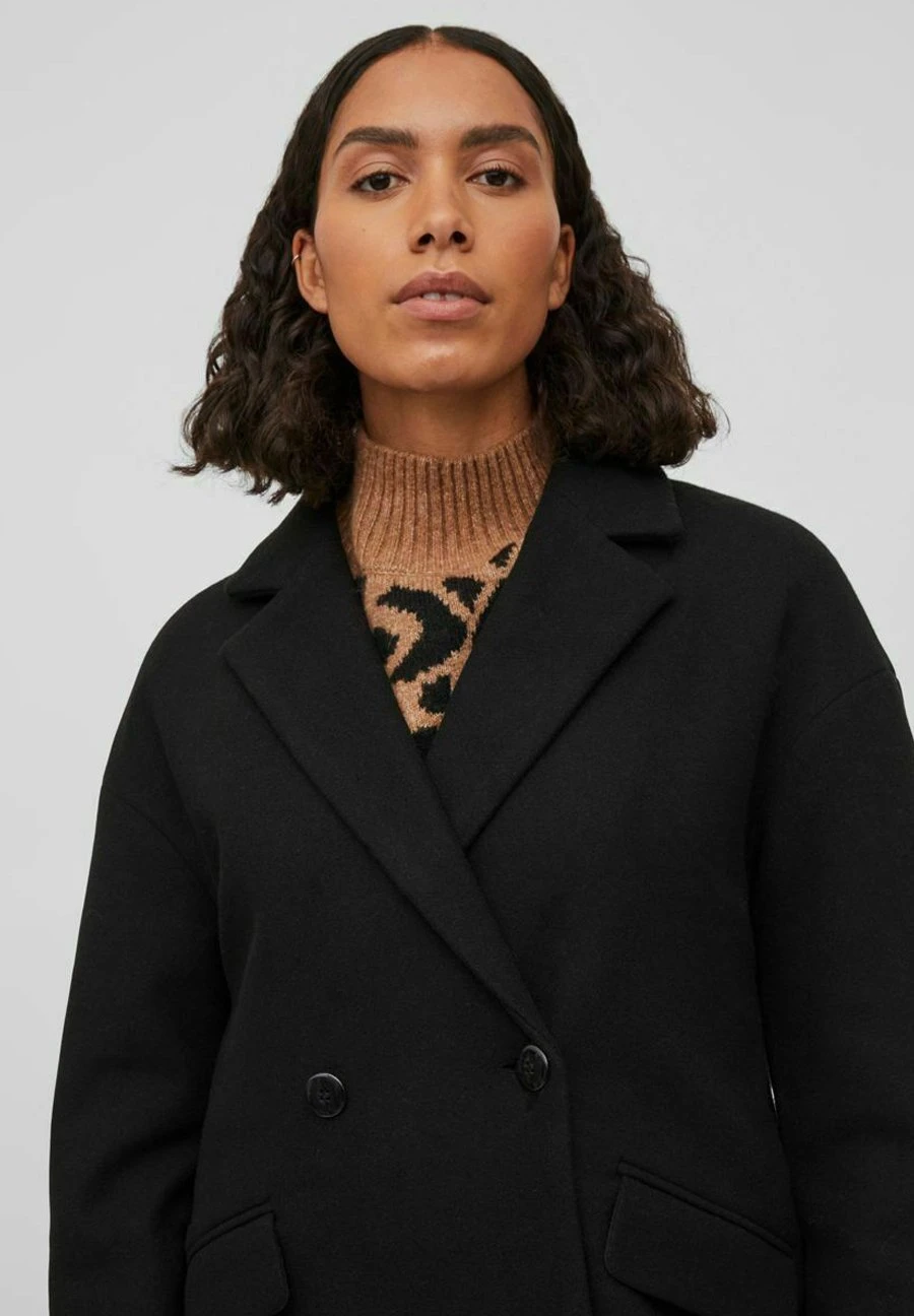 Vila Halflange Jas - Black 7 Vila Halflange Jas - Black - Afbeelding 5