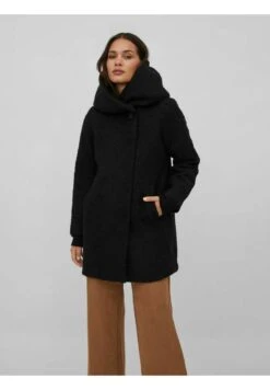 Vila Halflange Jas - Black