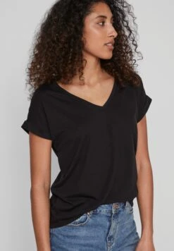 Vila Vidreamers V Neck - T-Shirt Basic - Black 11 Vila Vidreamers V Neck - T-Shirt Basic - Black -Vila f1c8b81511714e92bed7648dcc32f5e7