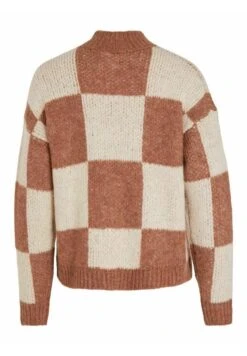 Vila Karierter - Trui - Toasted Coconut -Vila f362590fc2684ea0aaaad5c9ea8c5258